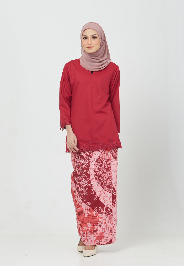 Embroidery Luxe | Maroon