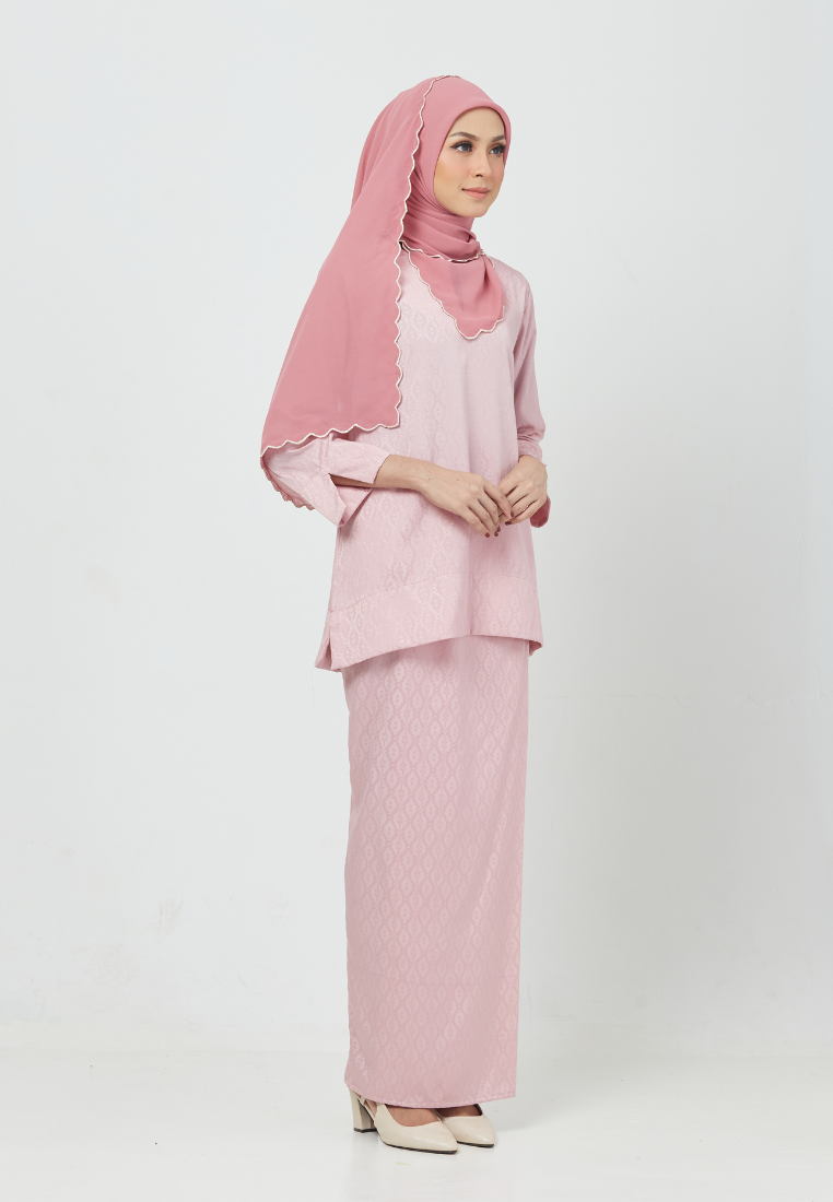 Kurung Kedah Melur | Baby Pink