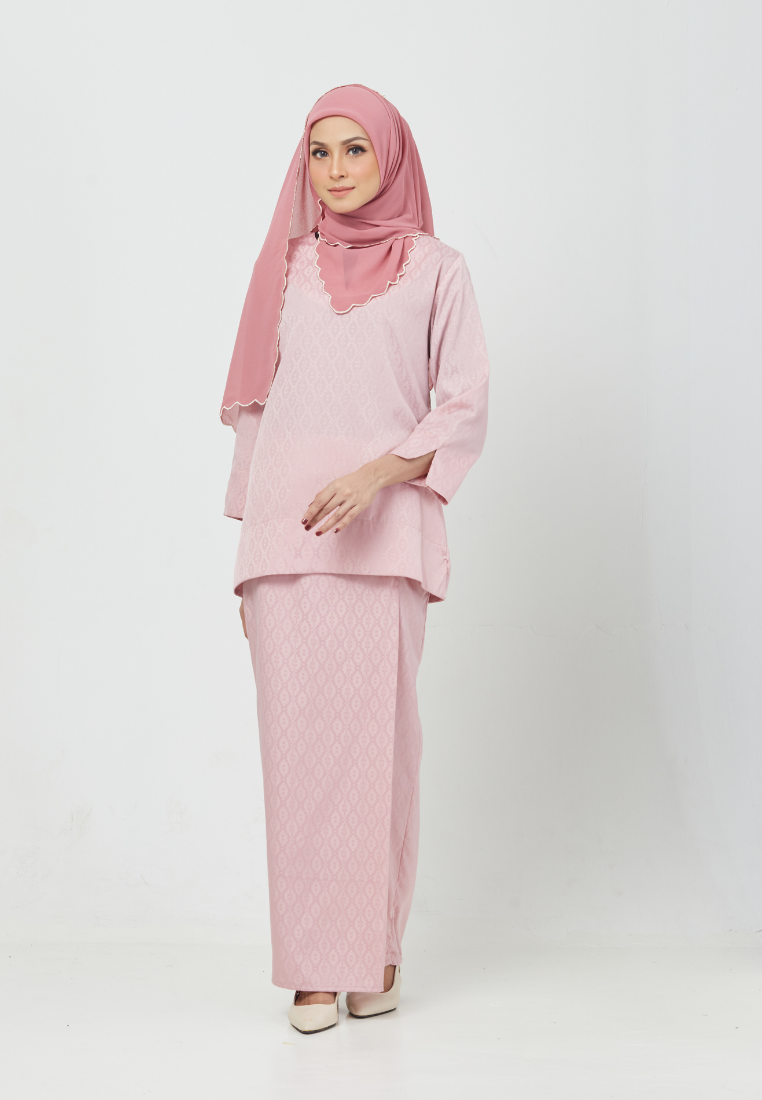 Kurung Kedah Melur | Baby Pink
