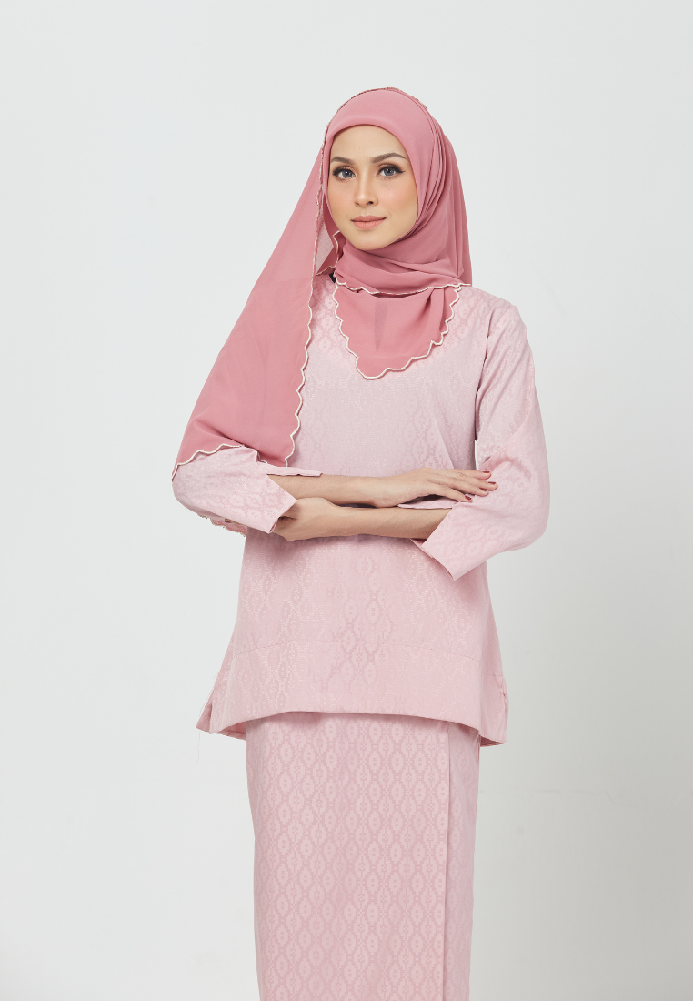 Kurung Kedah Melur | Baby Pink