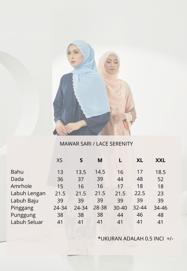 Kebarung Mawar Sari | Navy Blue