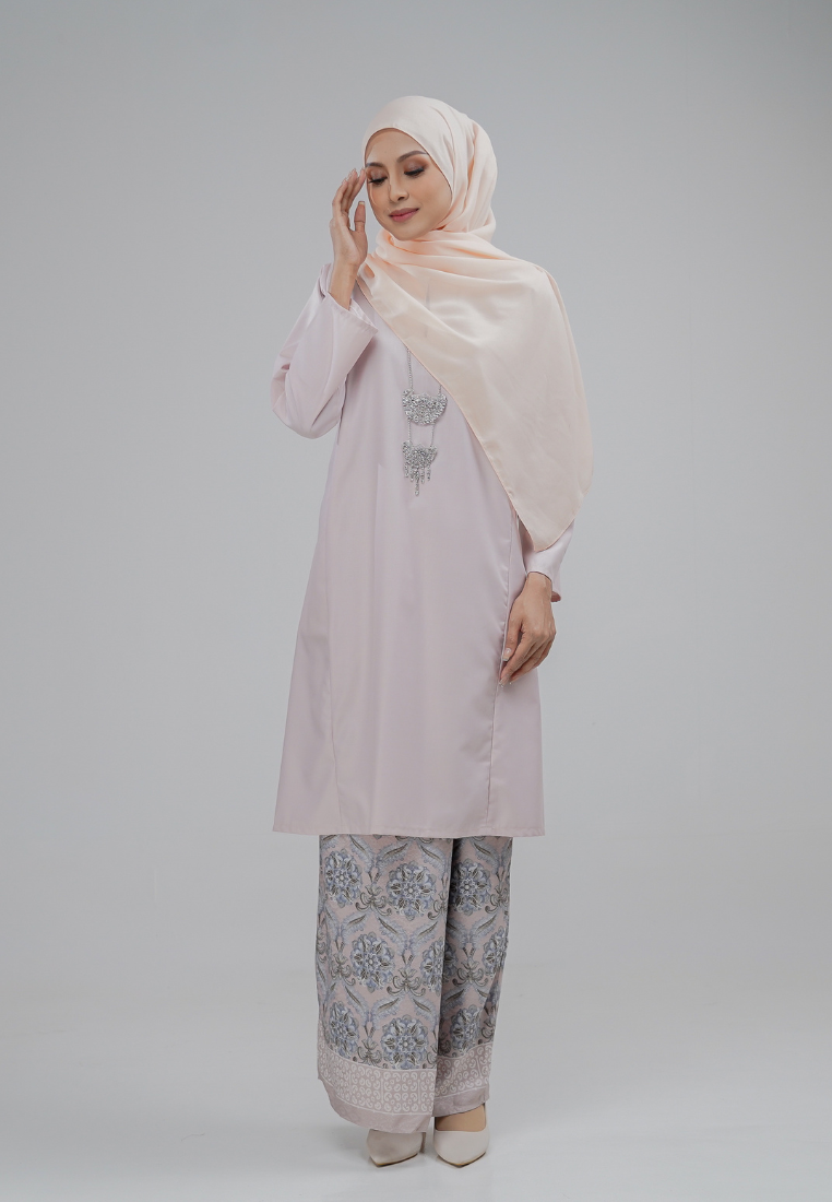 Dahlia Kurung Pahang - Light Pink