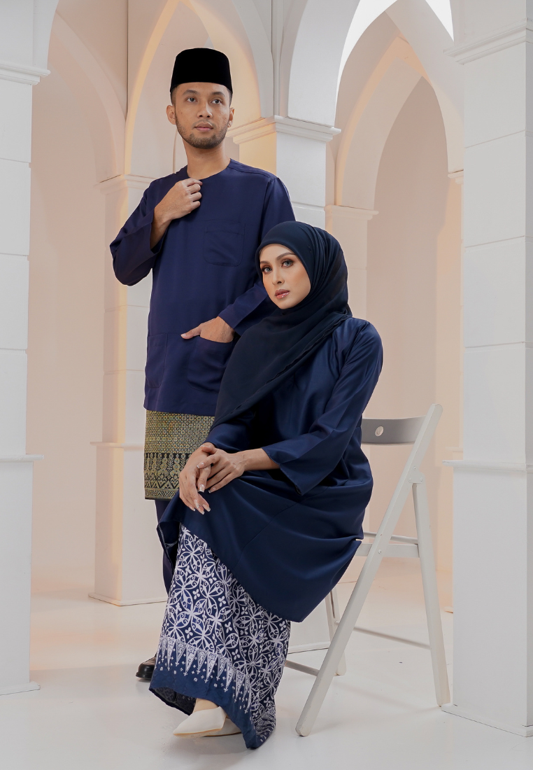 Dahlia Kurung Kembang - Dark Blue