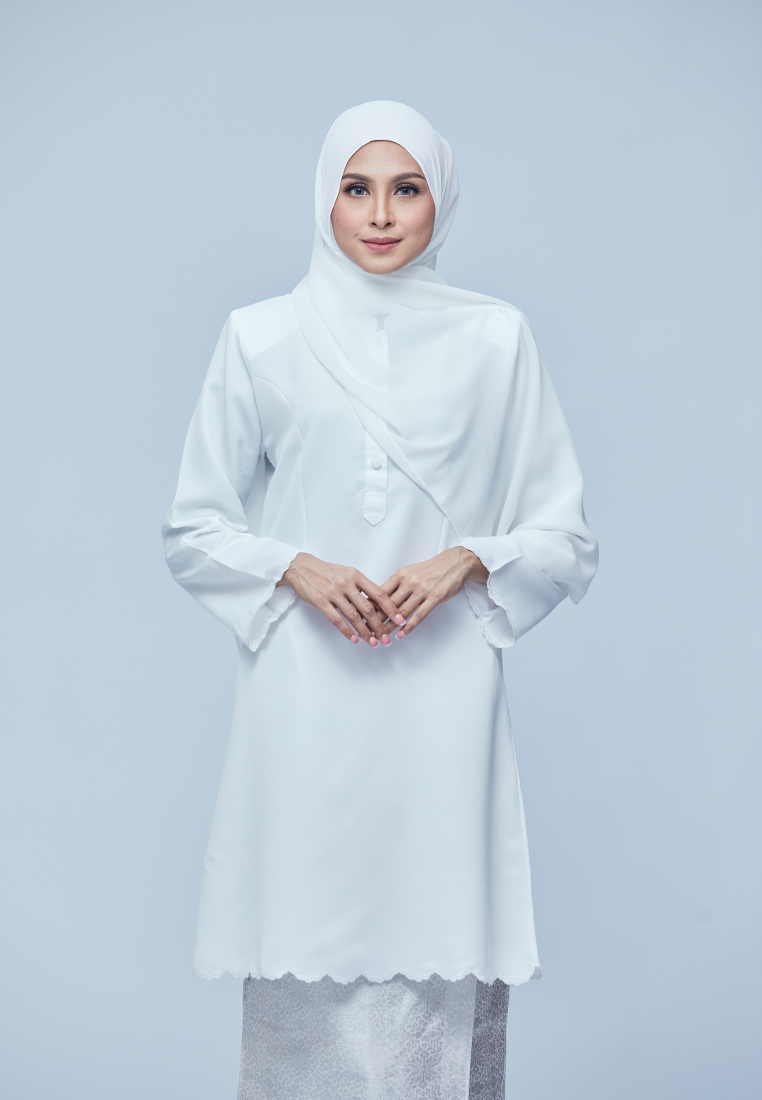 Sumayya Kurung Riau | White