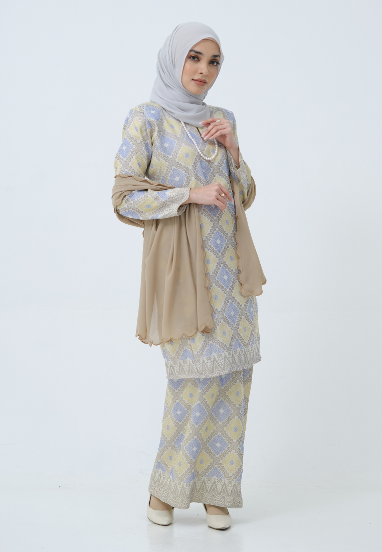 Songket Cenderawasih - Purple + Yellow
