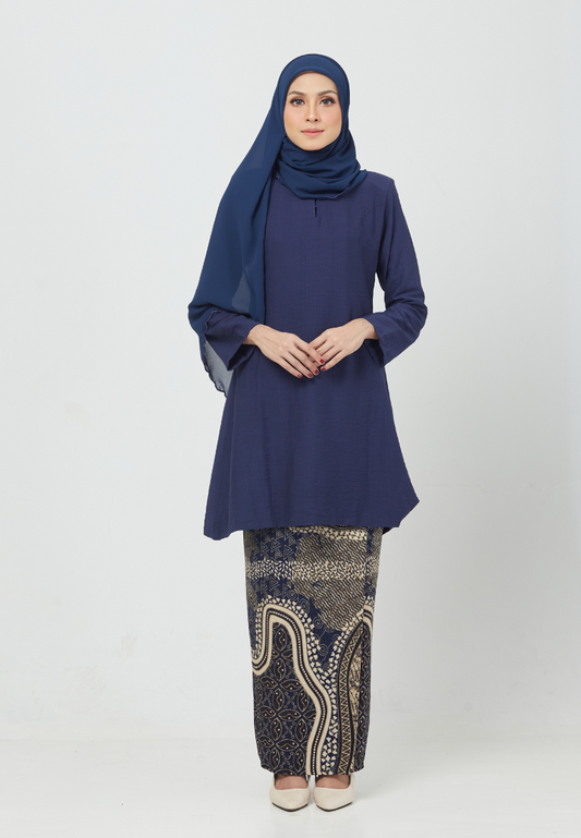 Kirana Kurung Riau | Navy Blue