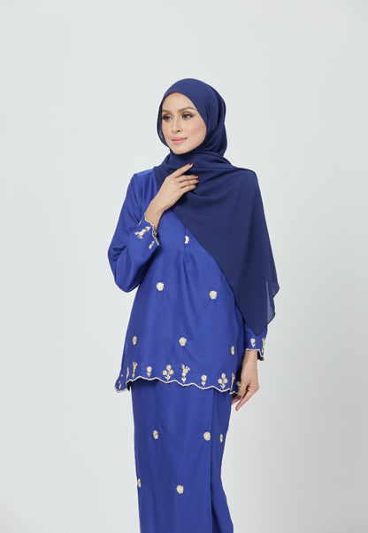 Teruntum Kurung Kedah | Royal Blue