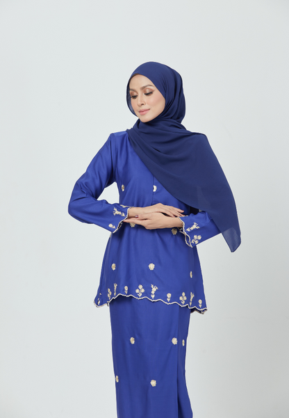 Teruntum Kurung Kedah | Royal Blue