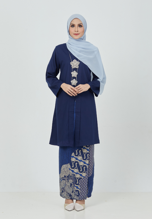 Kebaya Seroja | Navy Blue