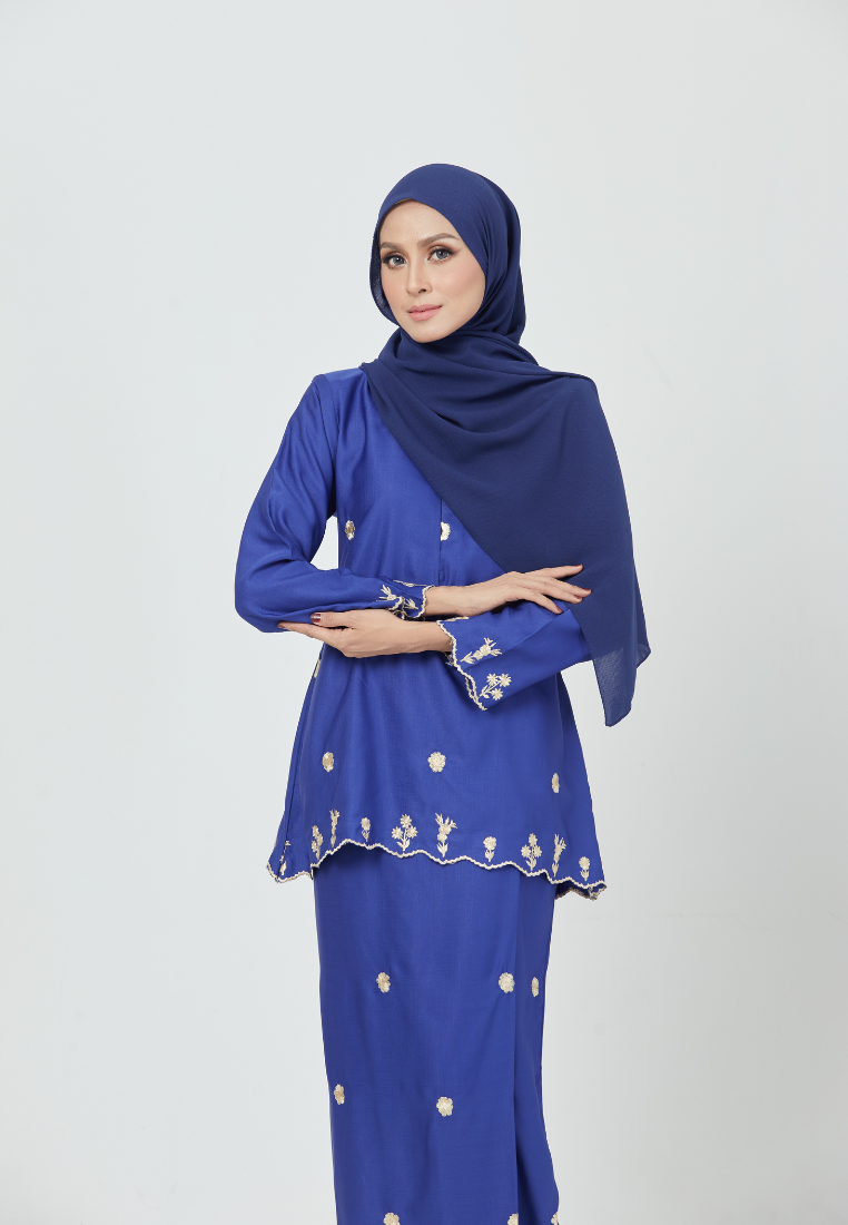 Teruntum Kurung Kedah | Royal Blue