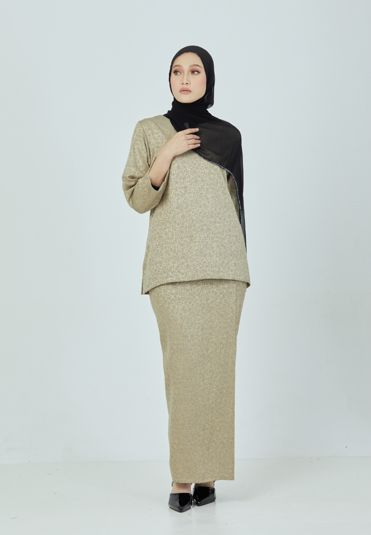 Rimbun Kurung Kedah | Beige Green