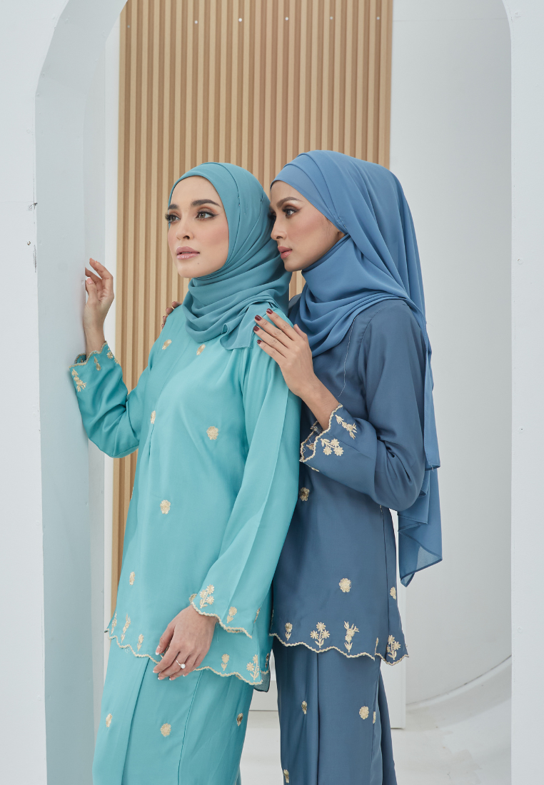 Teruntum Kurung Kedah | Royal Blue