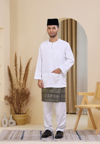 Baju Melayu Wan Derus V.20- White