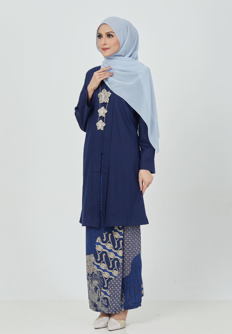 Kebaya Seroja | Navy Blue