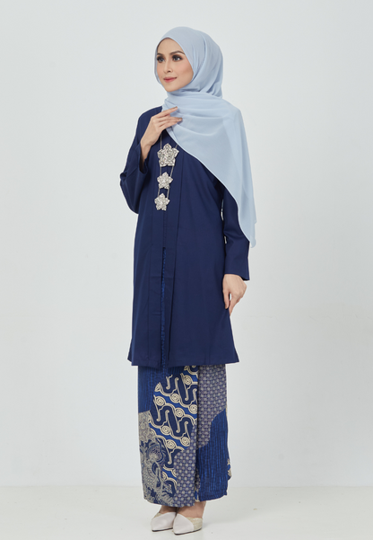 Kebaya Seroja | Navy Blue