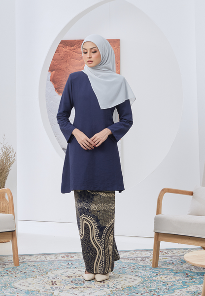 Kirana Kurung Riau | Navy Blue