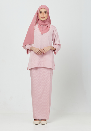 Kurung Kedah Melur | Baby Pink