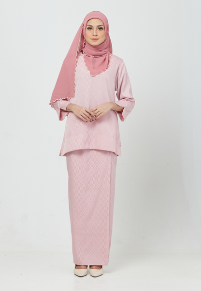 Kurung Kedah Melur | Baby Pink