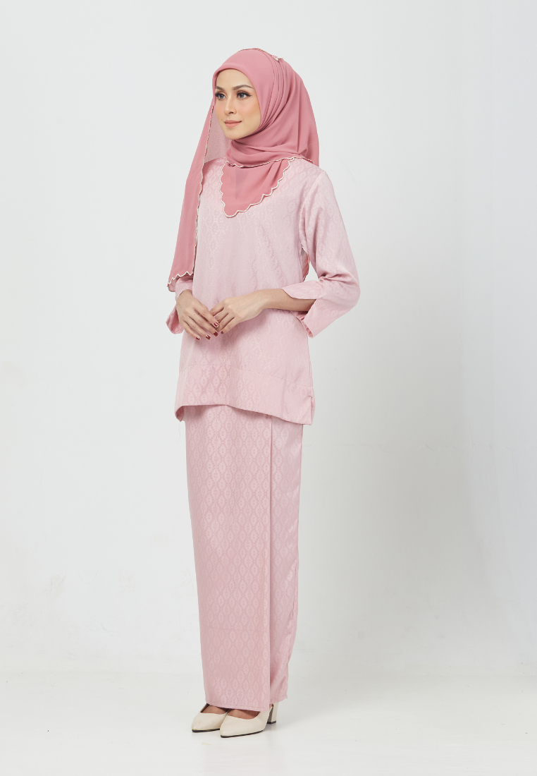 Kurung Kedah Melur | Baby Pink