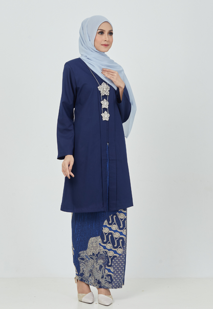 Kebaya Seroja | Navy Blue