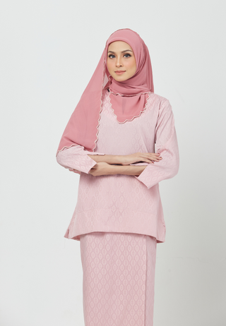 Kurung Kedah Melur | Baby Pink
