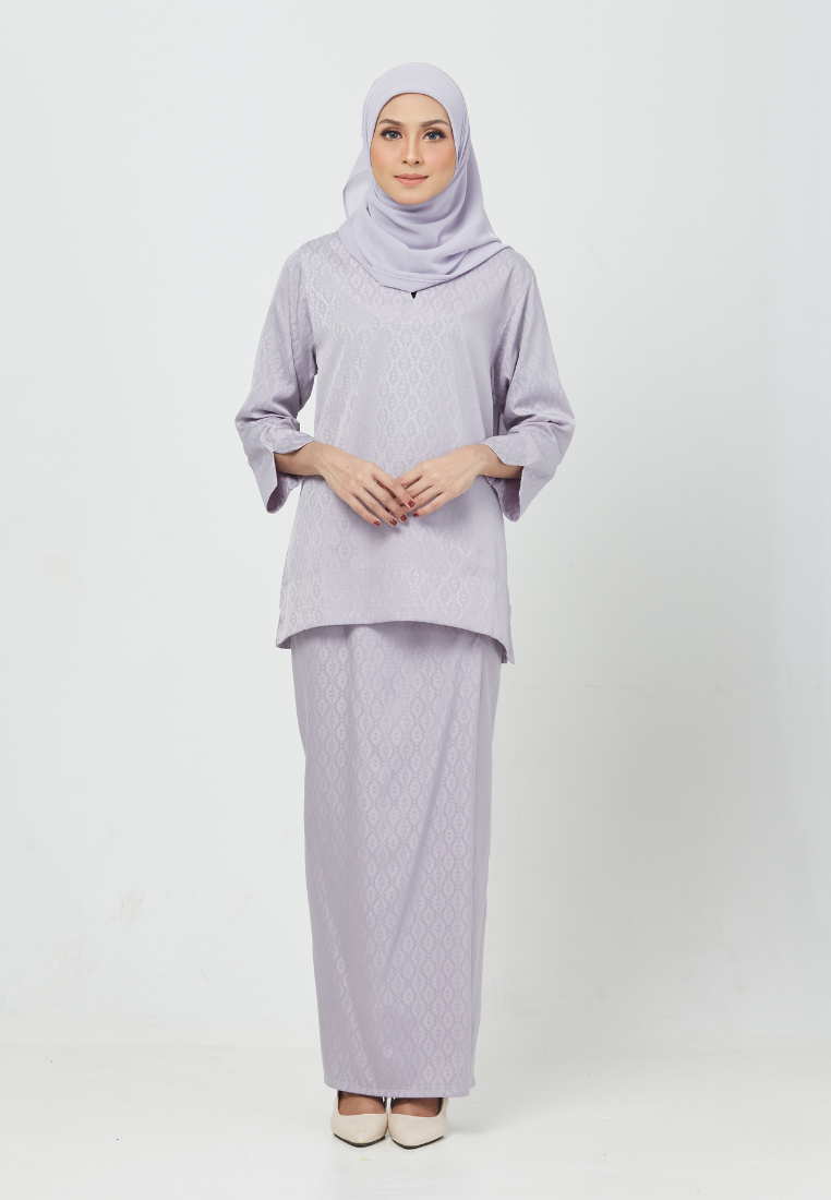 Kurung Kedah Melur | Light Grey