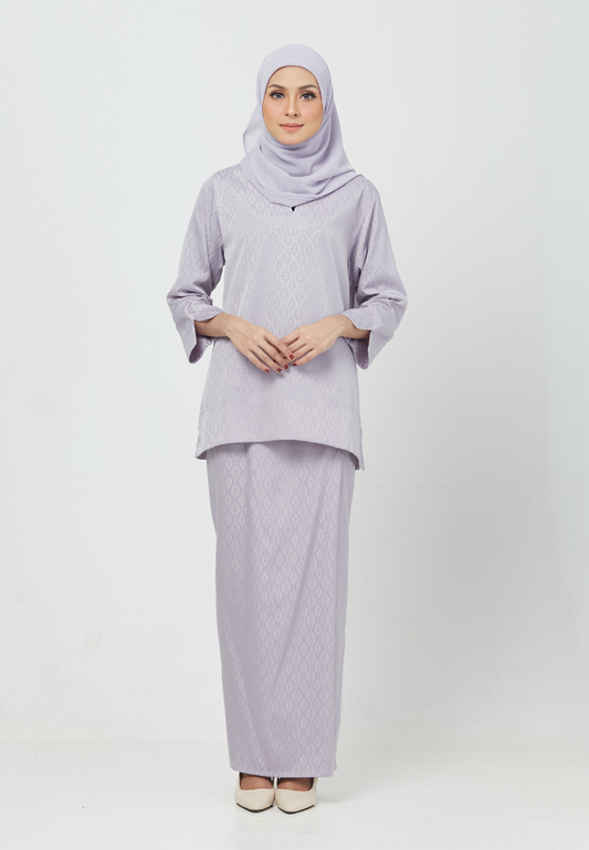 Kurung Kedah Melur | Light Grey