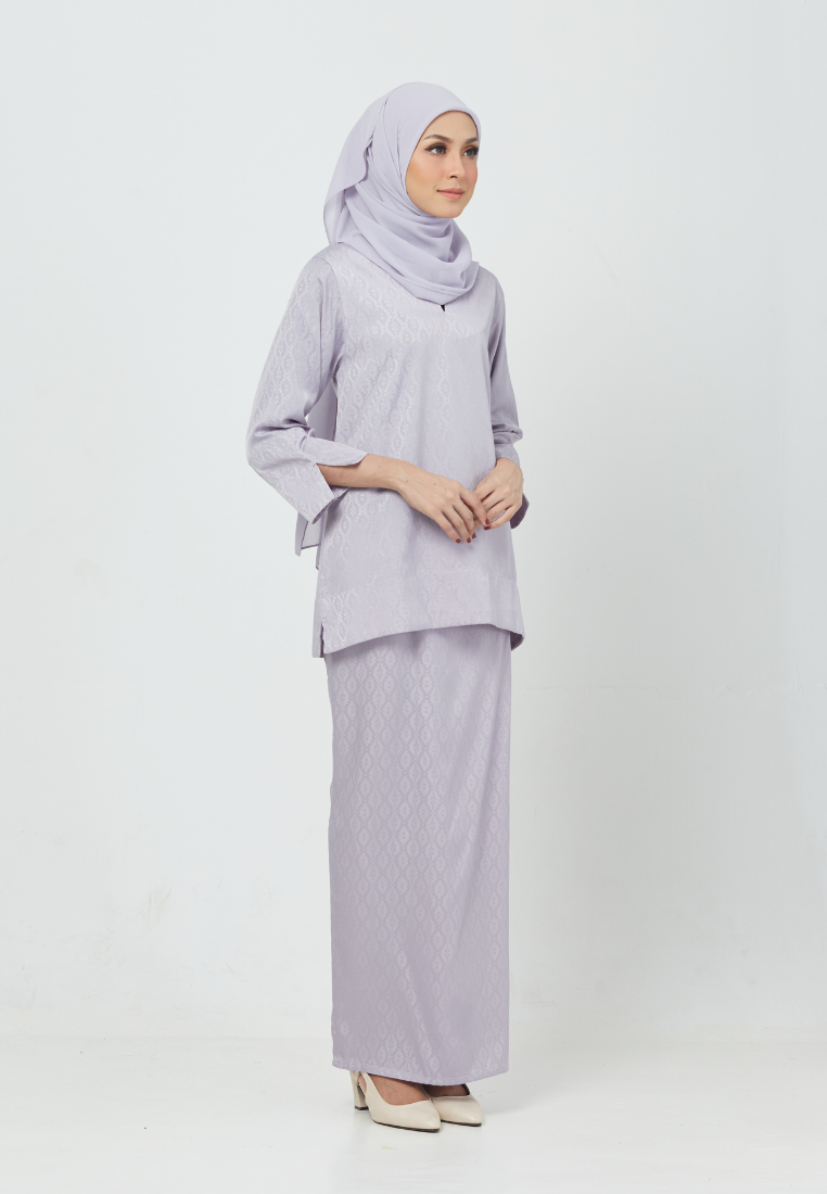 Kurung Kedah Melur | Light Grey