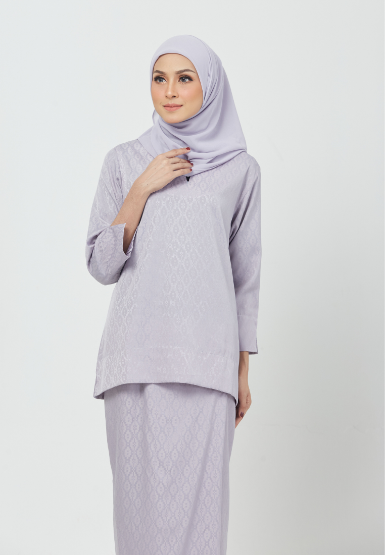 Kurung Kedah Melur | Light Grey