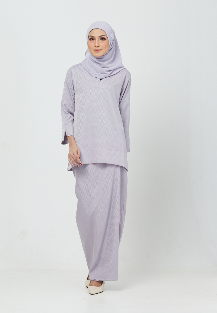 Kurung Kedah Melur | Light Grey