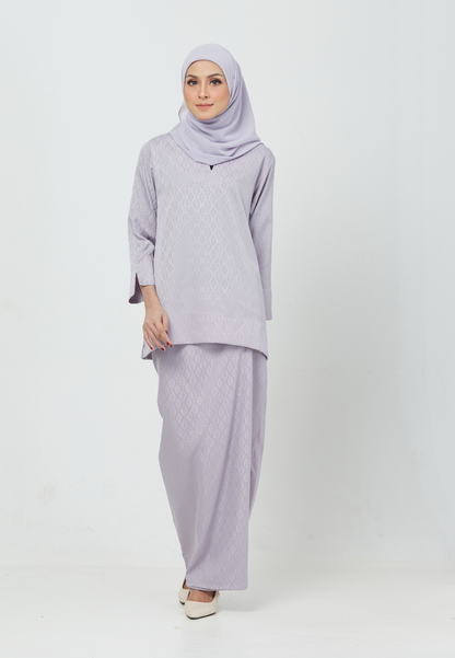 Kurung Kedah Melur | Light Grey