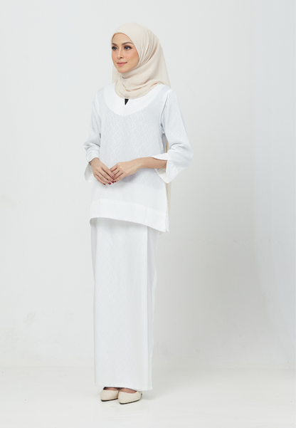 Kurung Kedah Melur | White