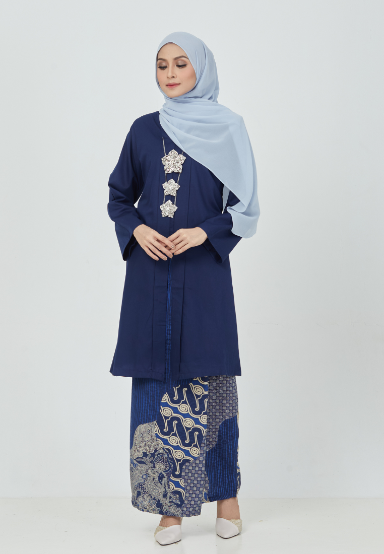 Kebaya Seroja | Navy Blue