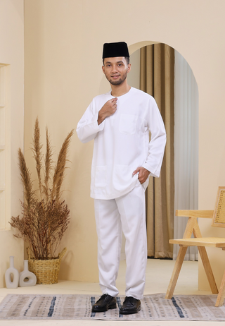 Baju Melayu Wan Derus V.20- White