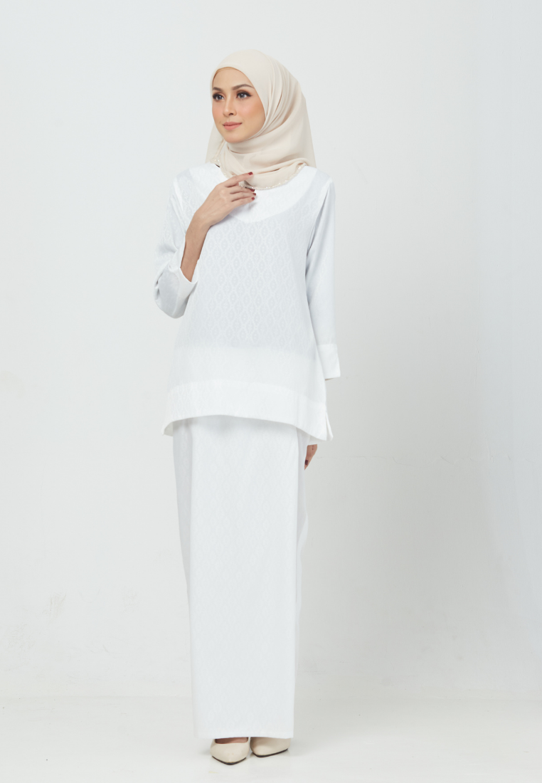 Kurung Kedah Melur | White