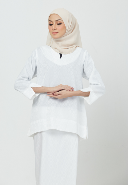 Kurung Kedah Melur | White