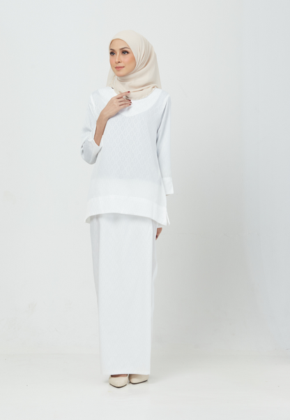 Kurung Kedah Melur | White