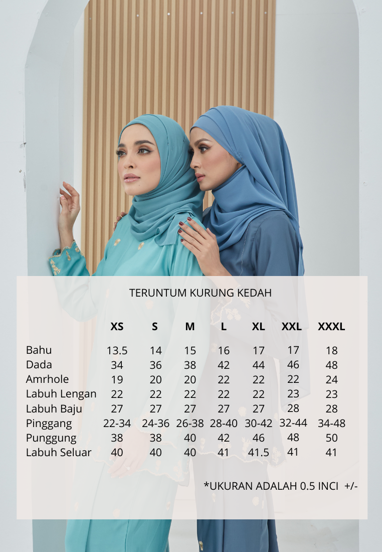 Teruntum Kurung Kedah | Mint Green