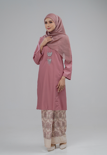 Dahlia Kurung Pahang - Dusty Pink