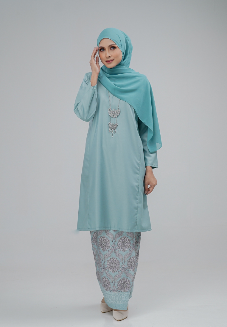 Dahlia Kurung Pahang - Blue Turqoise