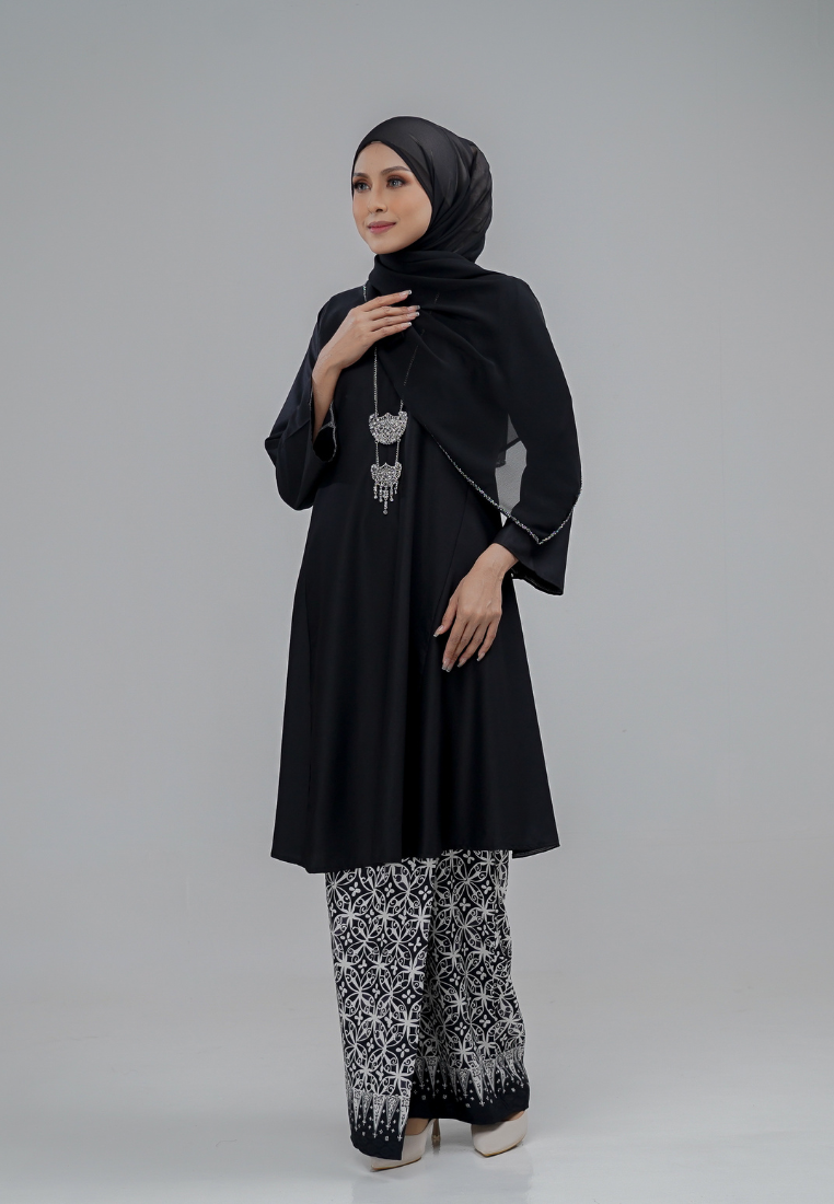 Dahlia Kurung Kembang - Black