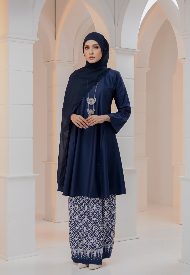Dahlia Kurung Kembang - Dark Blue
