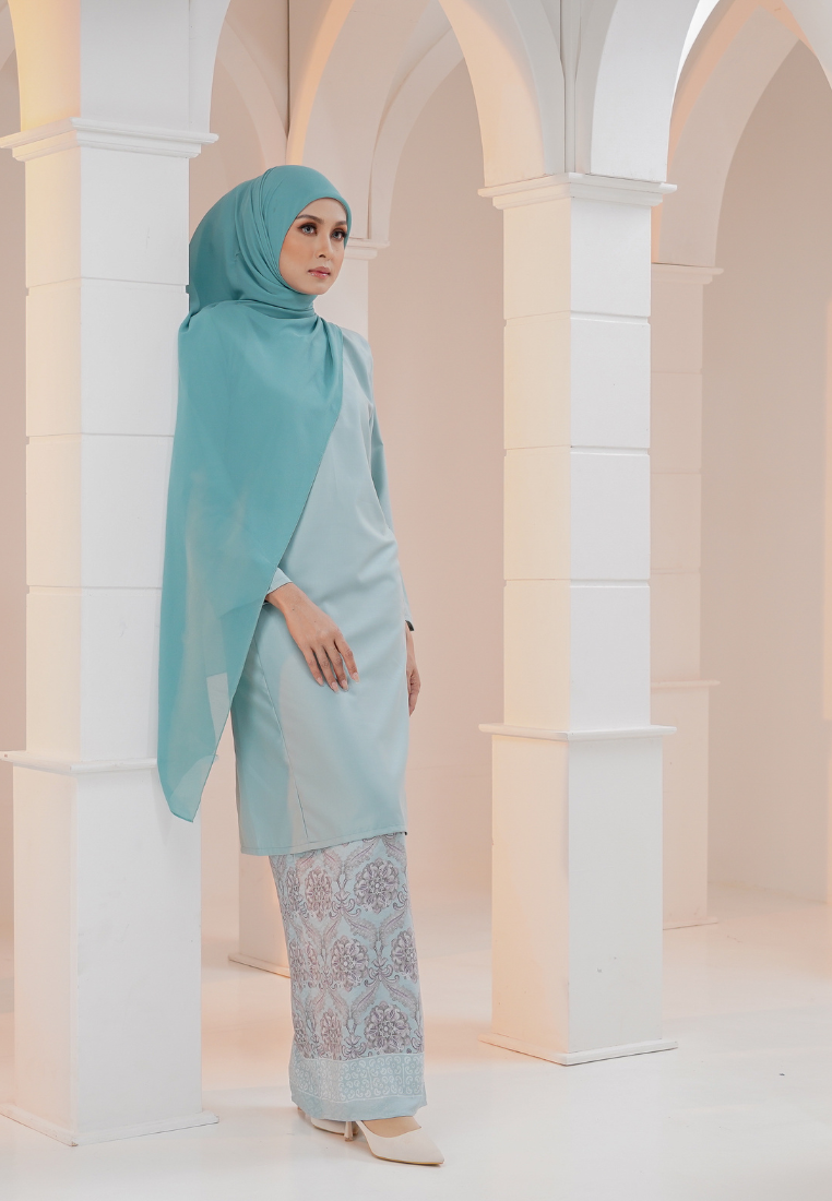 Dahlia Kurung Pahang - Blue Turqoise