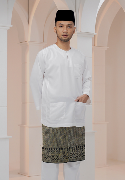 Baju Melayu Wan Derus - White