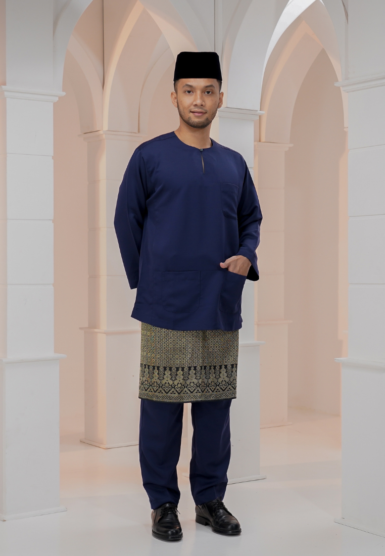 Baju Melayu Wan Derus - Dark Blue