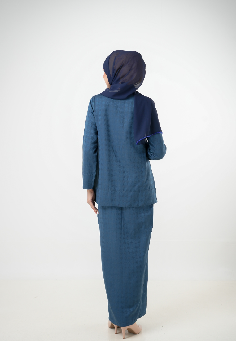 Rimbun Kurung Kedah | Teal Blue
