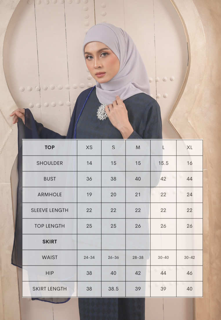 Schedule Rimbun Rimbun Kurung Kedah | Teal Blue – Sopan Warisan