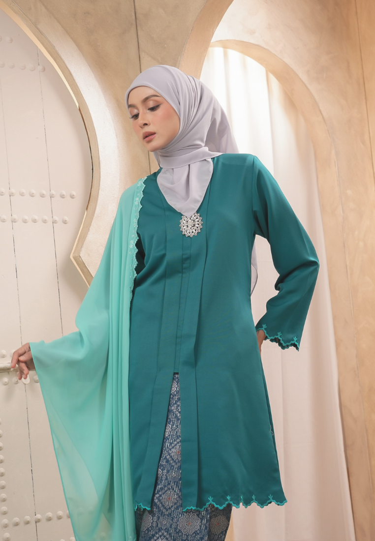 Nadine Kebaya Riau | Teal Green