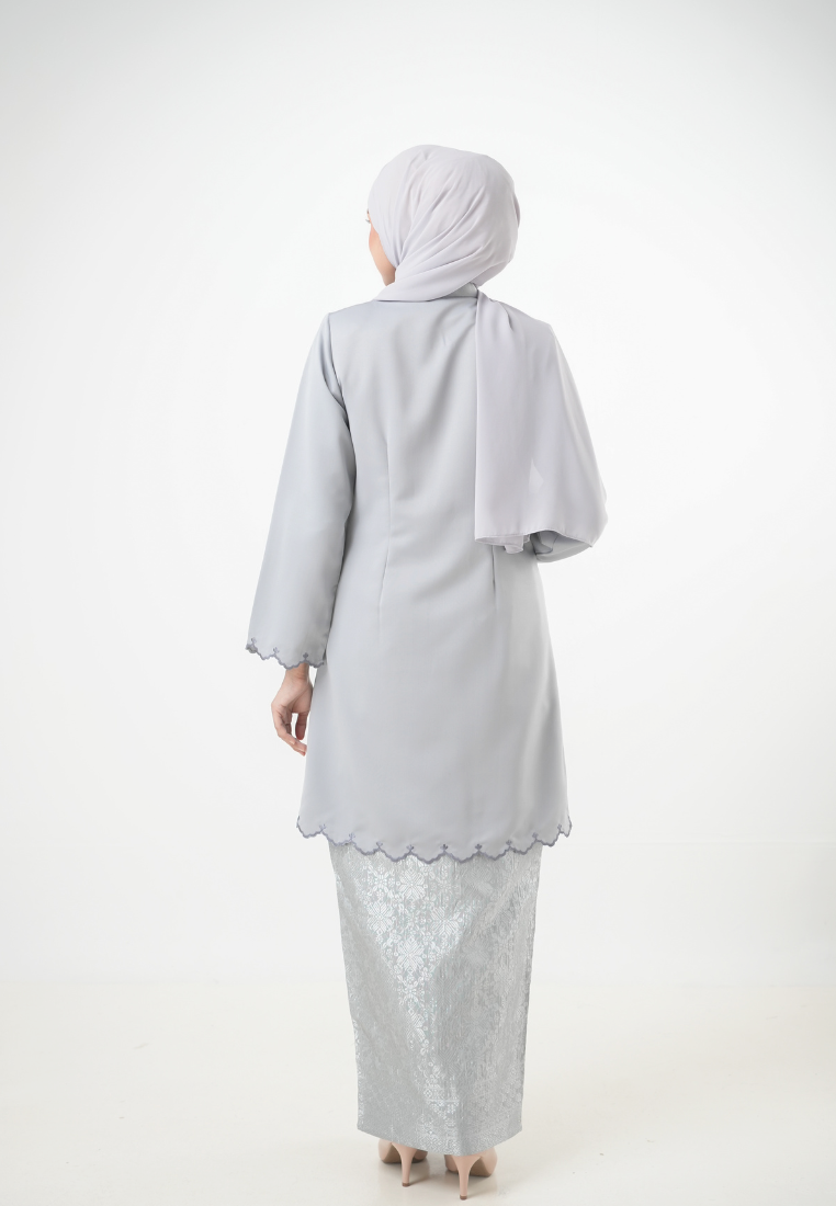 Sumayya Kurung Riau | Light Grey