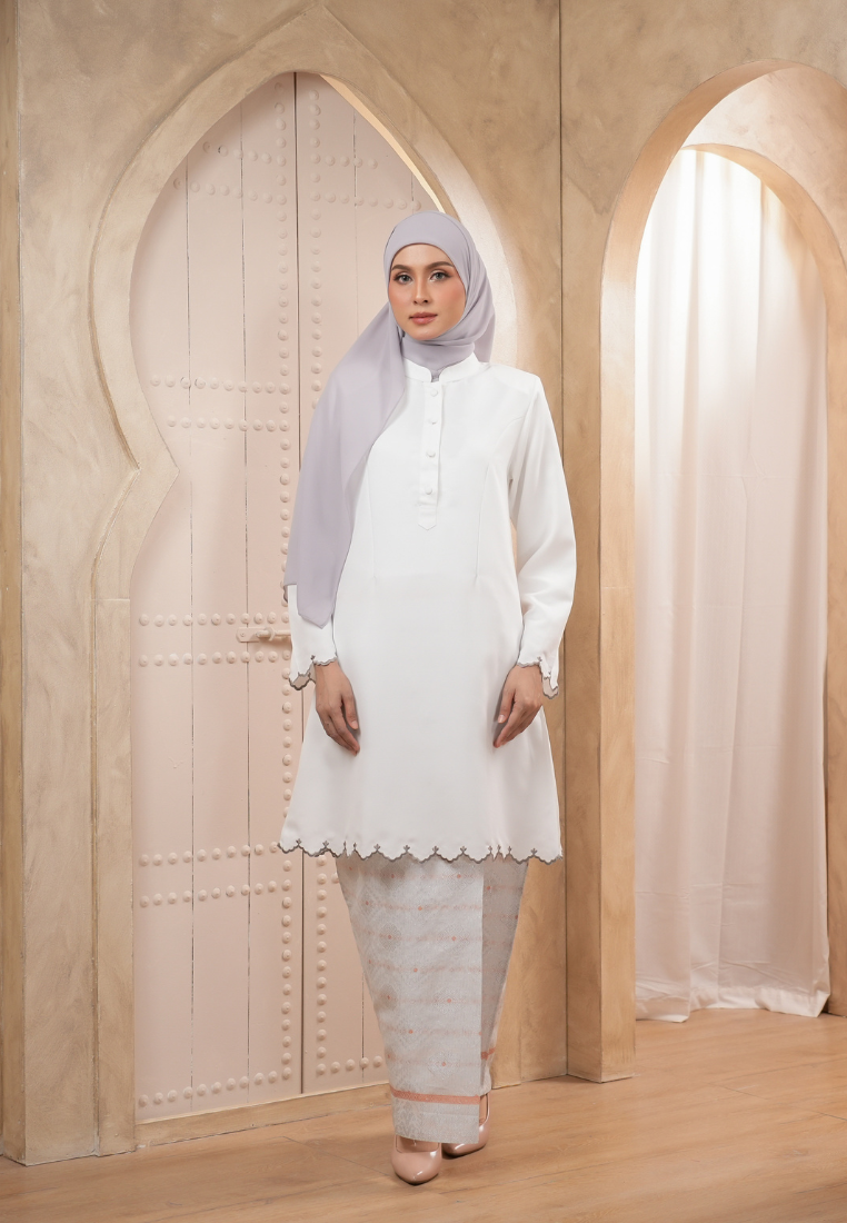 Sumayya Kurung Riau | Light Grey